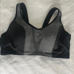 Livi Active Black and Gray Sports Bra